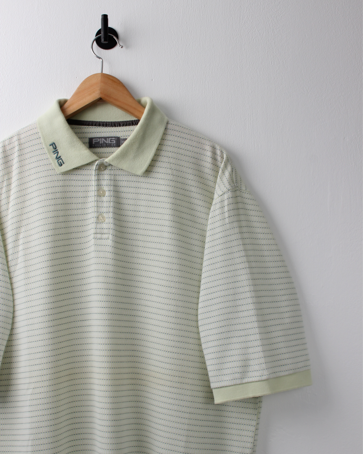 00s Ping Micro Pattern Geometric Polo (L)