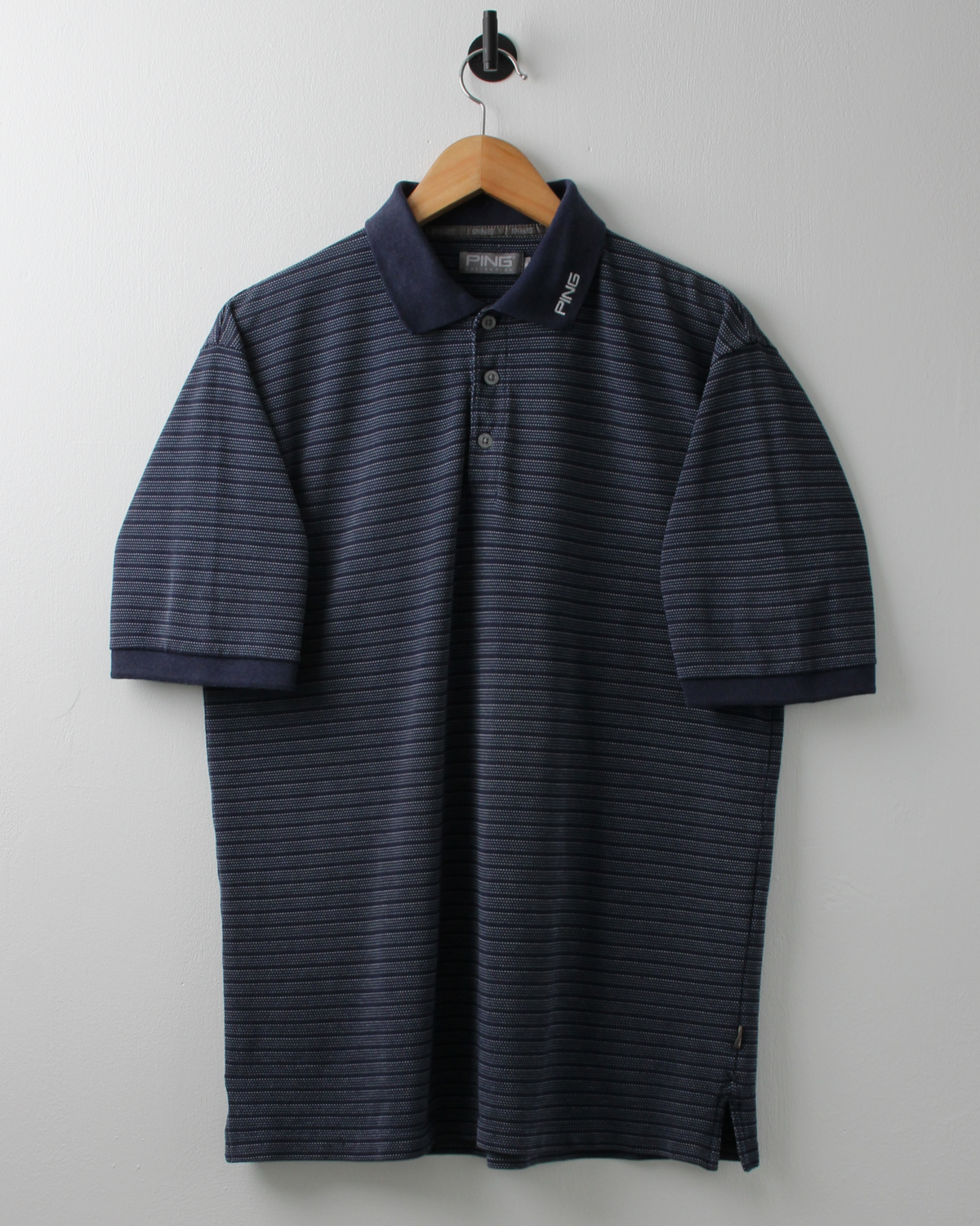 00s Ping Navy Micro Pattern Polo (M)
