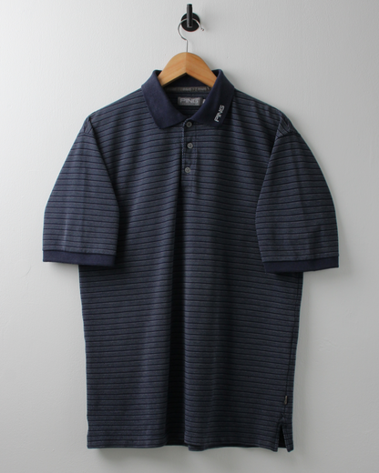 00s Ping Navy Micro Pattern Polo (M)