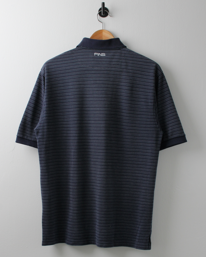 00s Ping Navy Micro Pattern Polo (M)
