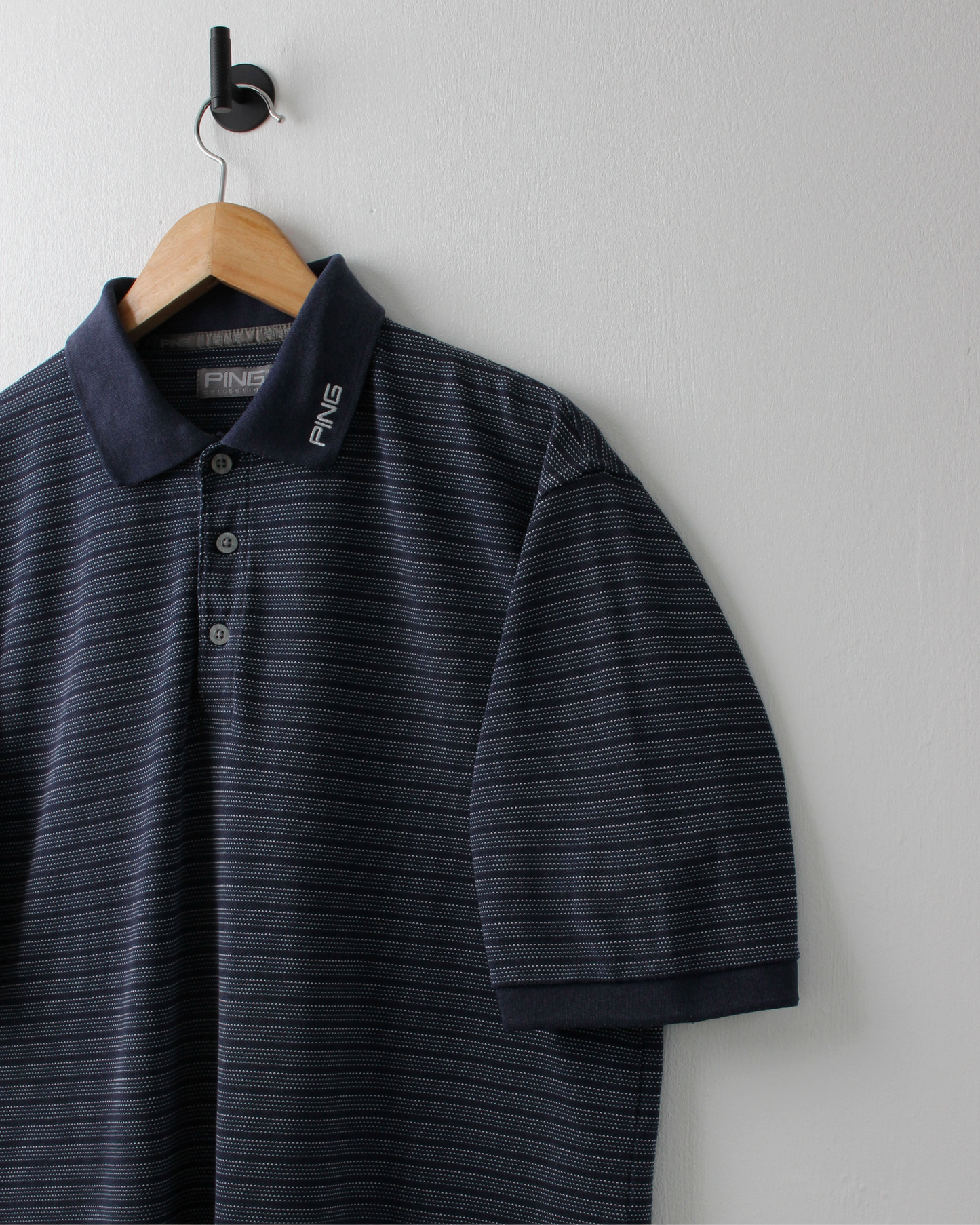 00s Ping Navy Micro Pattern Polo (M)