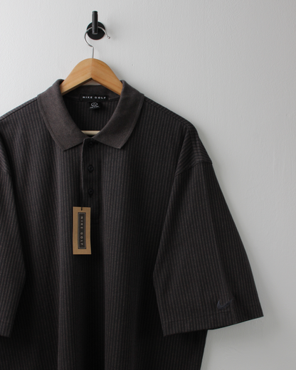 90s Nike Charcoal Pinstripe Polo with Tags (XL)