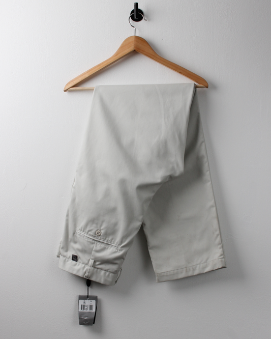 00s Nike Golf Cream Pleated Golf Trousers with Tags (32W 34L)