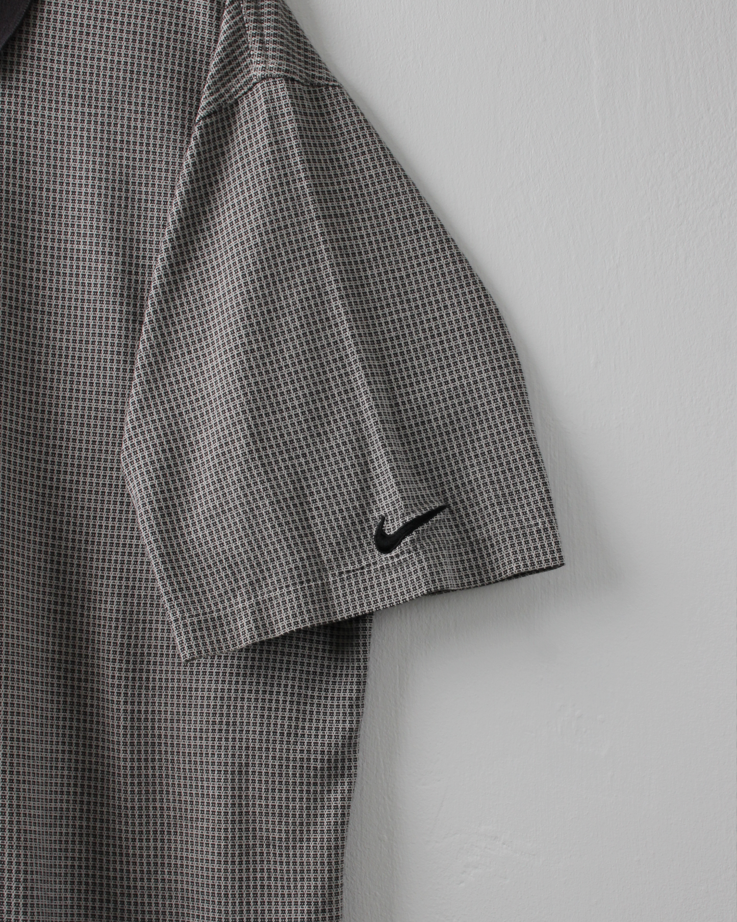 90s Nike Black & White Geometric Polo (L)