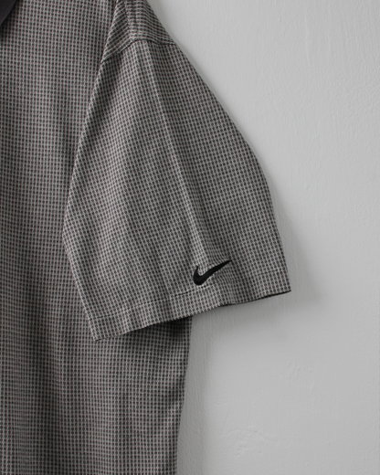 90s Nike Black & White Geometric Polo (L)