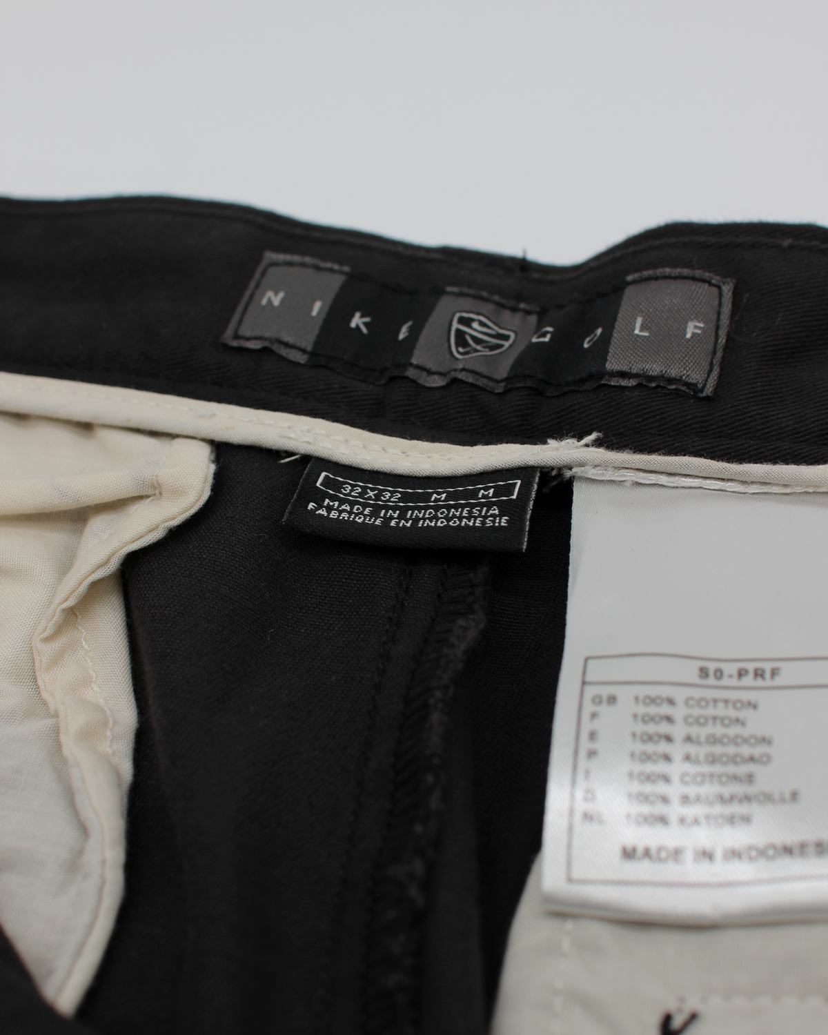 00s Nike Golf Black Pleated Golf Trousers with Tags (32W 32L)