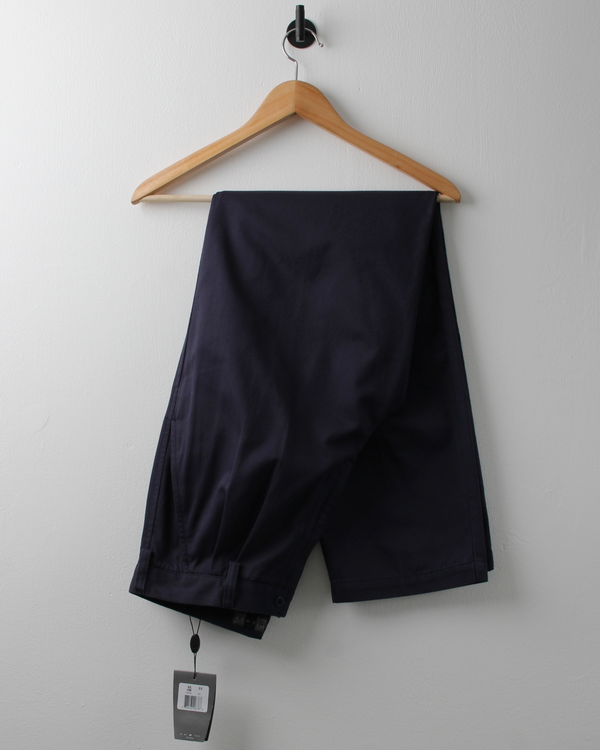 00s Nike Golf Navy Pleated Golf Trousers with Tags (32W 32L)