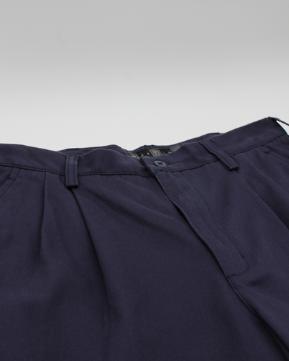 00s Nike Golf Navy Pleated Golf Trousers with Tags (32W 32L)