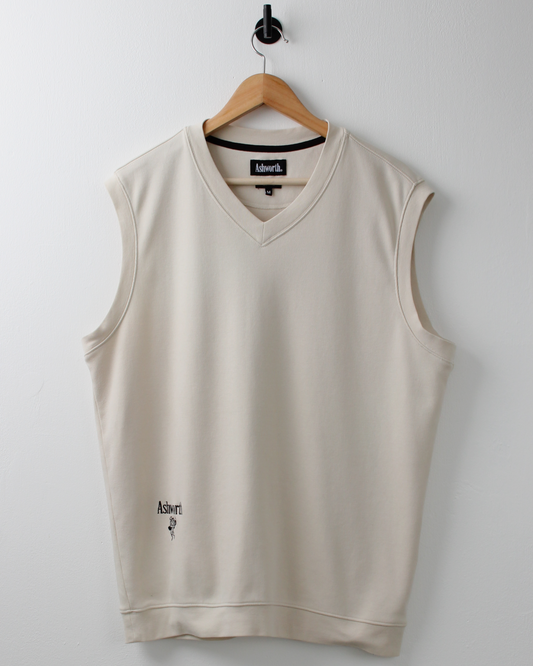 90s Ashworth Cream Sweater Vest (M)