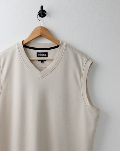 90s Ashworth Cream Sweater Vest (M)