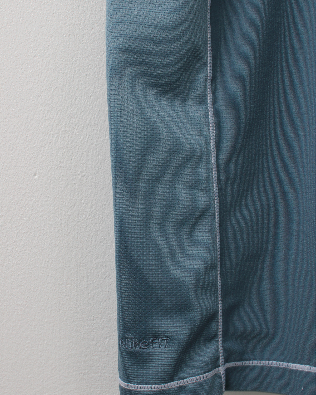 00s Nike Blue Panelled Dri-Fit Mock Neck (L)