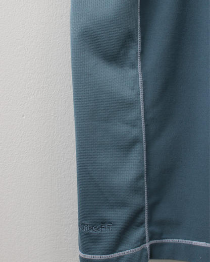 00s Nike Blue Panelled Dri-Fit Mock Neck (L)