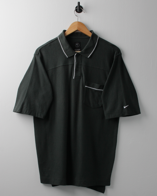 90s Nike Dark Green Textured Polo (S)
