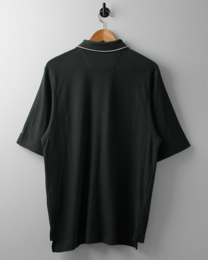 90s Nike Dark Green Textured Polo (S)