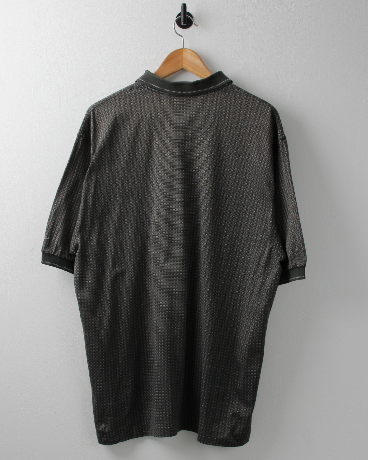 90s Nike Green Micro Pattern Polo (L)