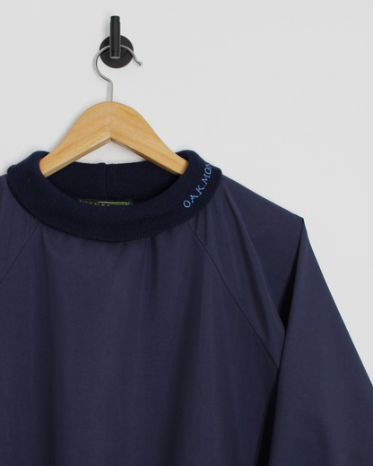 90s Oakmont Navy Turtle Neck Windbreaker (L)