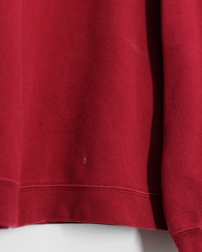 00s Nike Shield Logo Spellout Burgundy Crewneck Sweatshirt (XL)