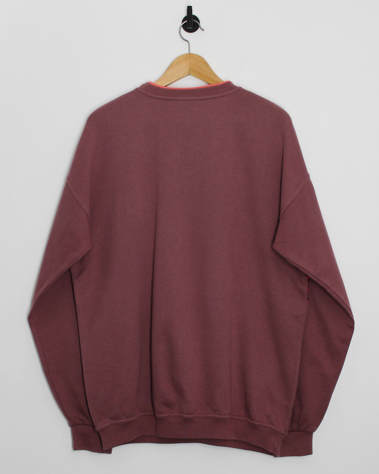 90s TaylorMade Burgundy/Pink Knit Panel Crewneck (L)