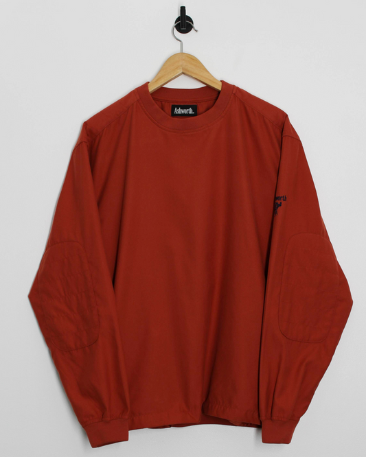 00s Ashworth Coral Orange Crewneck Windbreaker (S)