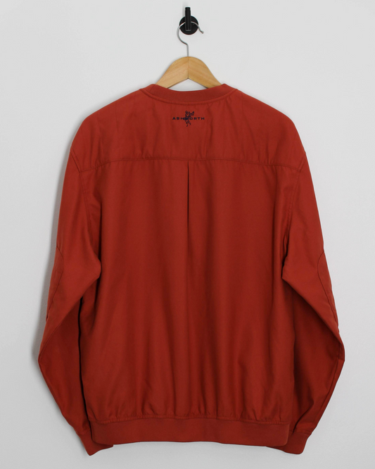 00s Ashworth Coral Orange Crewneck Windbreaker (S)
