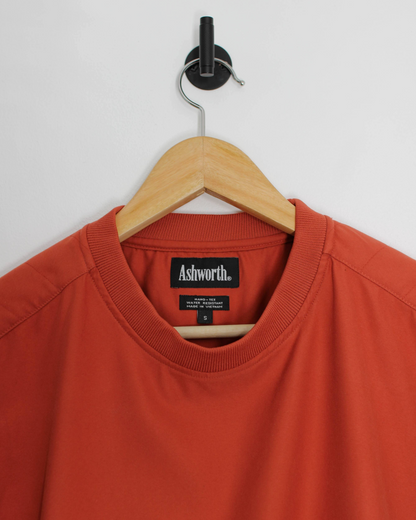 00s Ashworth Coral Orange Crewneck Windbreaker (S)