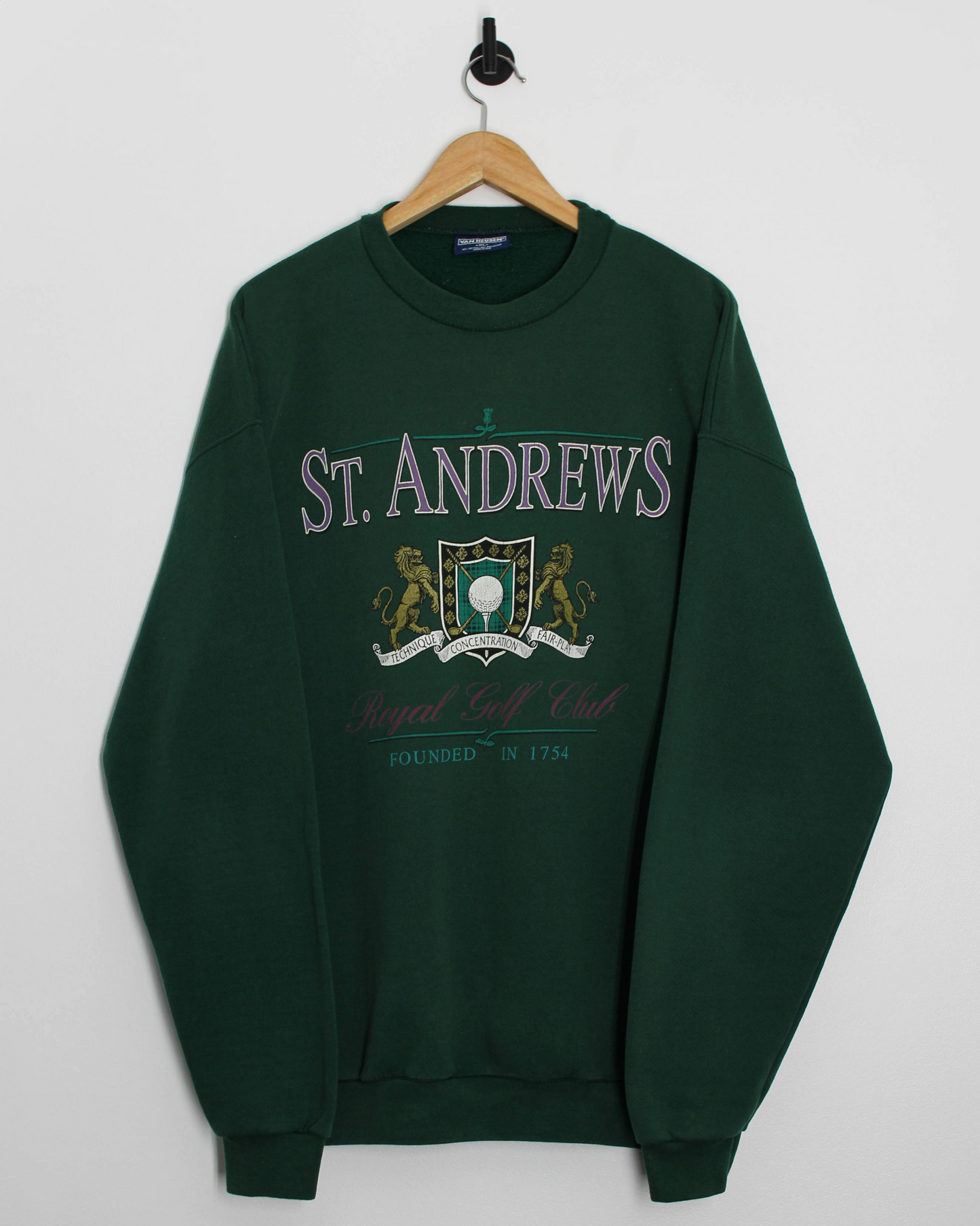Van Heusen Green St Andrews Graphic Crewneck Sweatshirt (XL)
