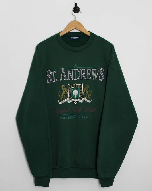 Van Heusen Green St Andrews Graphic Crewneck Sweatshirt (XL)