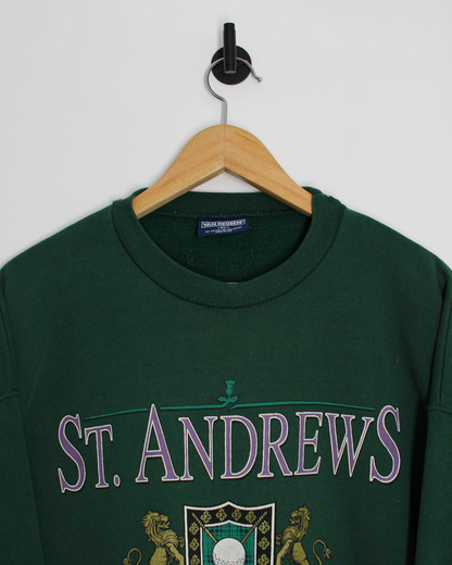 Van Heusen Green St Andrews Graphic Crewneck Sweatshirt (XL)