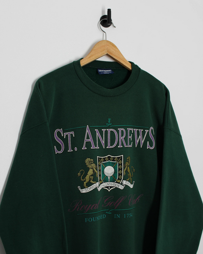 Van Heusen Green St Andrews Graphic Crewneck Sweatshirt (XL)
