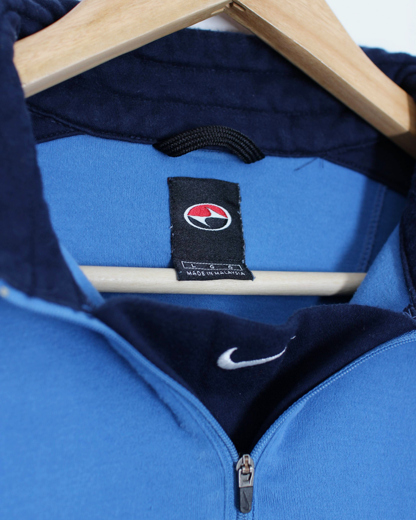 90s Nike Yin Yang Tiger Woods Blue Quarter Zip Jumper (L)