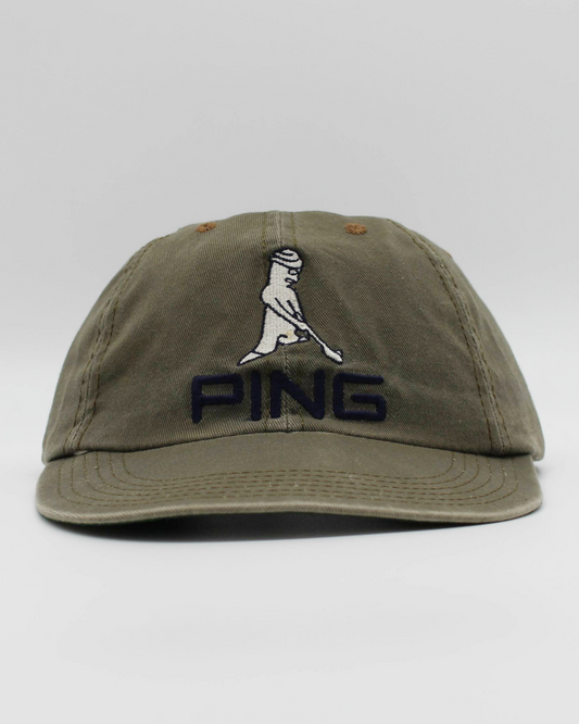 90s Ping ‘Mr Ping’ Khaki Green Cap