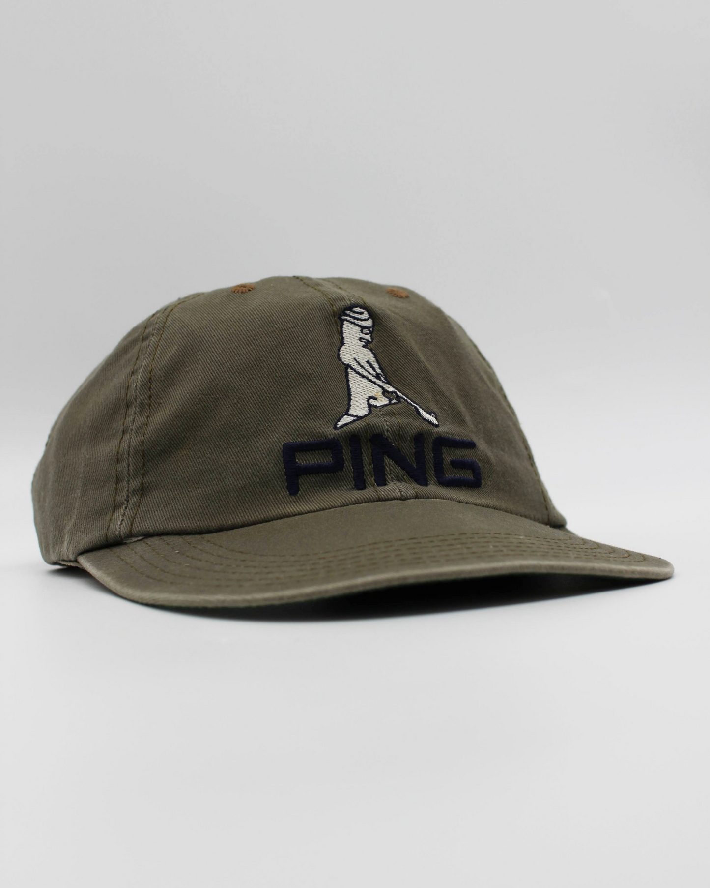 90s Ping ‘Mr Ping’ Khaki Green Cap