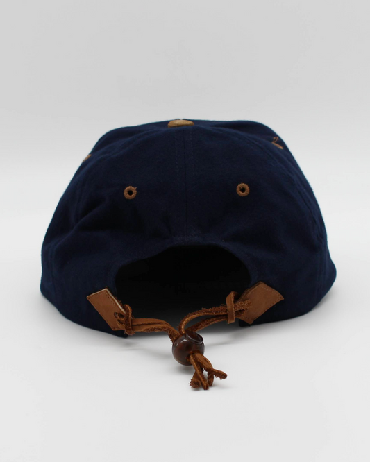 90s Royal Troon Two Tone Leather Drawstring Cap