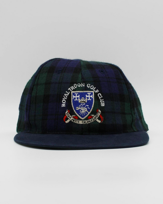 90s Royal Troon Plaid Tartan Strapback Cap