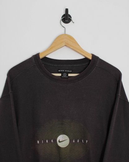 90s Nike Golf Spellout Heavyweight Crewneck Sweatshirt (S)