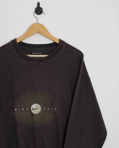 90s Nike Golf Spellout Heavyweight Crewneck Sweatshirt (S)