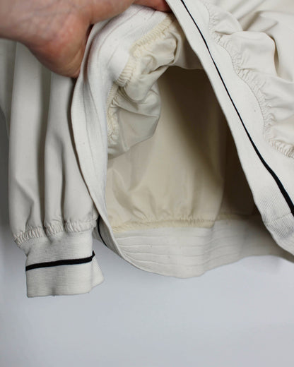 90s Nike Cream/White V-Neck Windbreaker (XL)