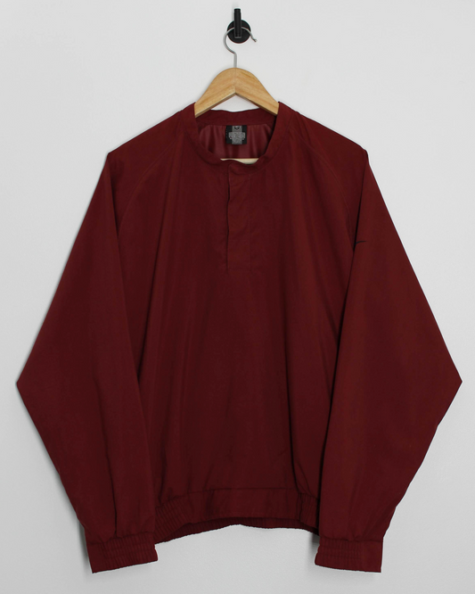 00s Nike Burgundy Quarter Snap Windbreaker (M)