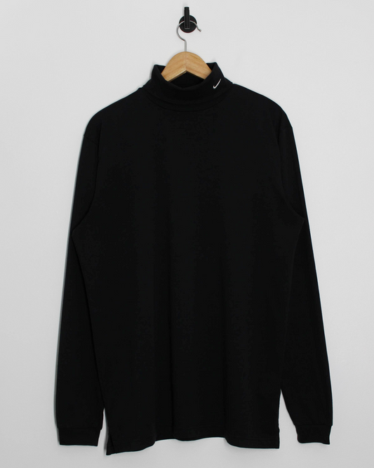 00s Nike Black Turtle Neck Golf Long Sleeve Top (L)