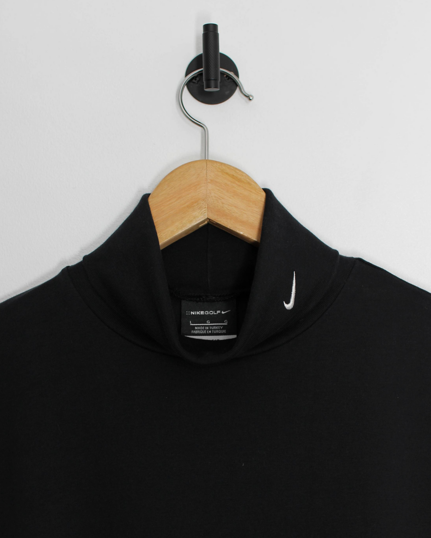 00s Nike Black Turtle Neck Golf Long Sleeve Top (L)