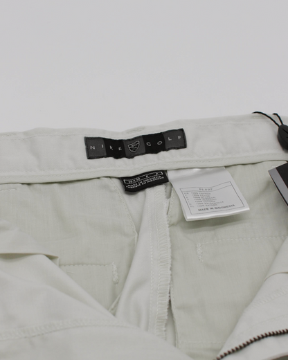 00s Nike Baggy Cream Pleated Trousers with Tags (30W 30L)