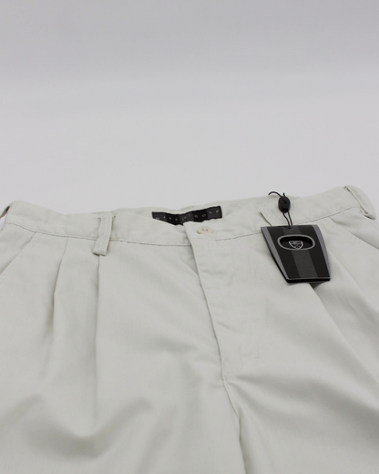 00s Nike Baggy Cream Pleated Trousers with Tags (30W 30L)