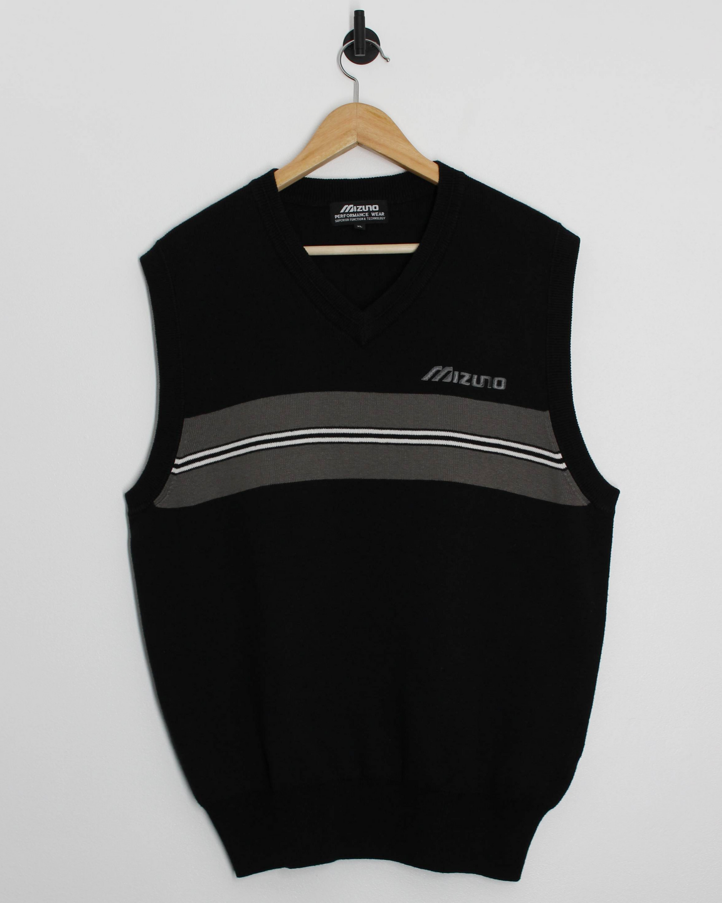90s Mizuno Black/Khaki Golf Vest (L/XL)