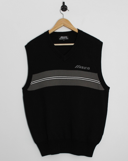 90s Mizuno Black/Khaki Golf Vest (L/XL)
