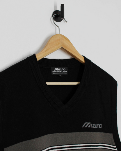 90s Mizuno Black/Khaki Golf Vest (L/XL)
