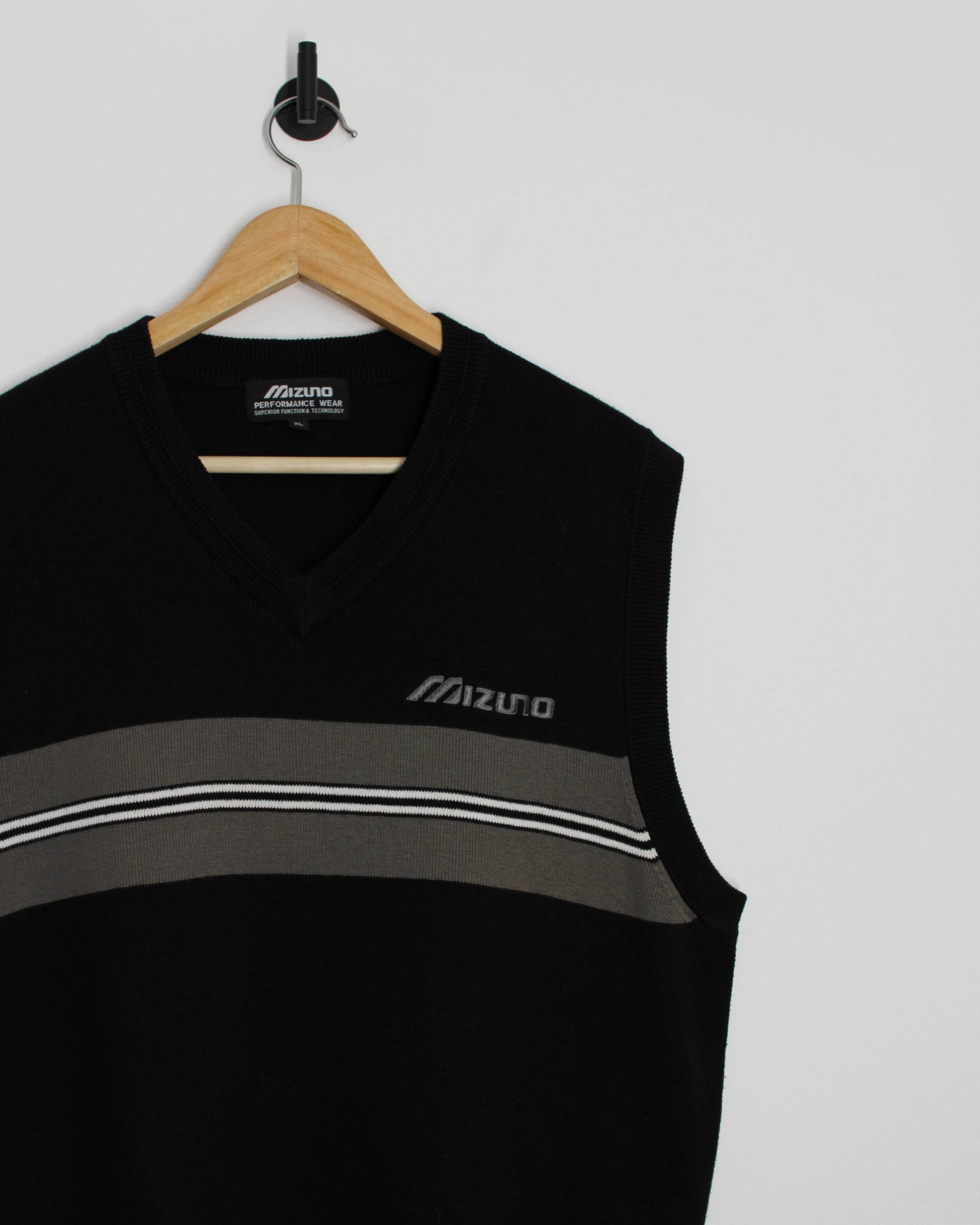 90s Mizuno Black/Khaki Golf Vest (L/XL)