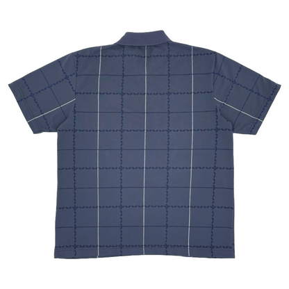 Callaway Blue Chequered Polo-Shirt (S)