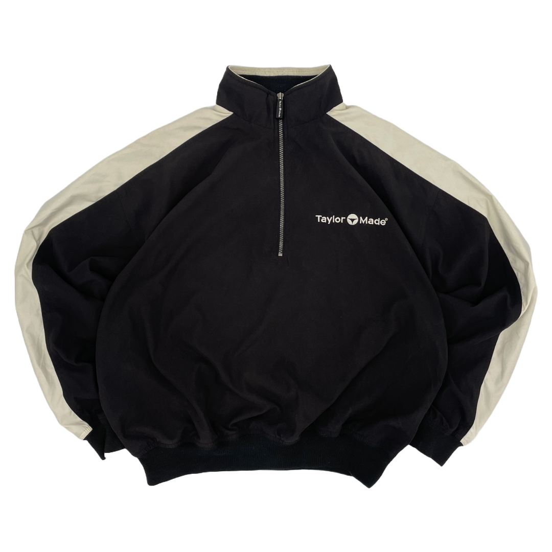 Taylormade Black/White Quarter Zip Windbreaker (M)