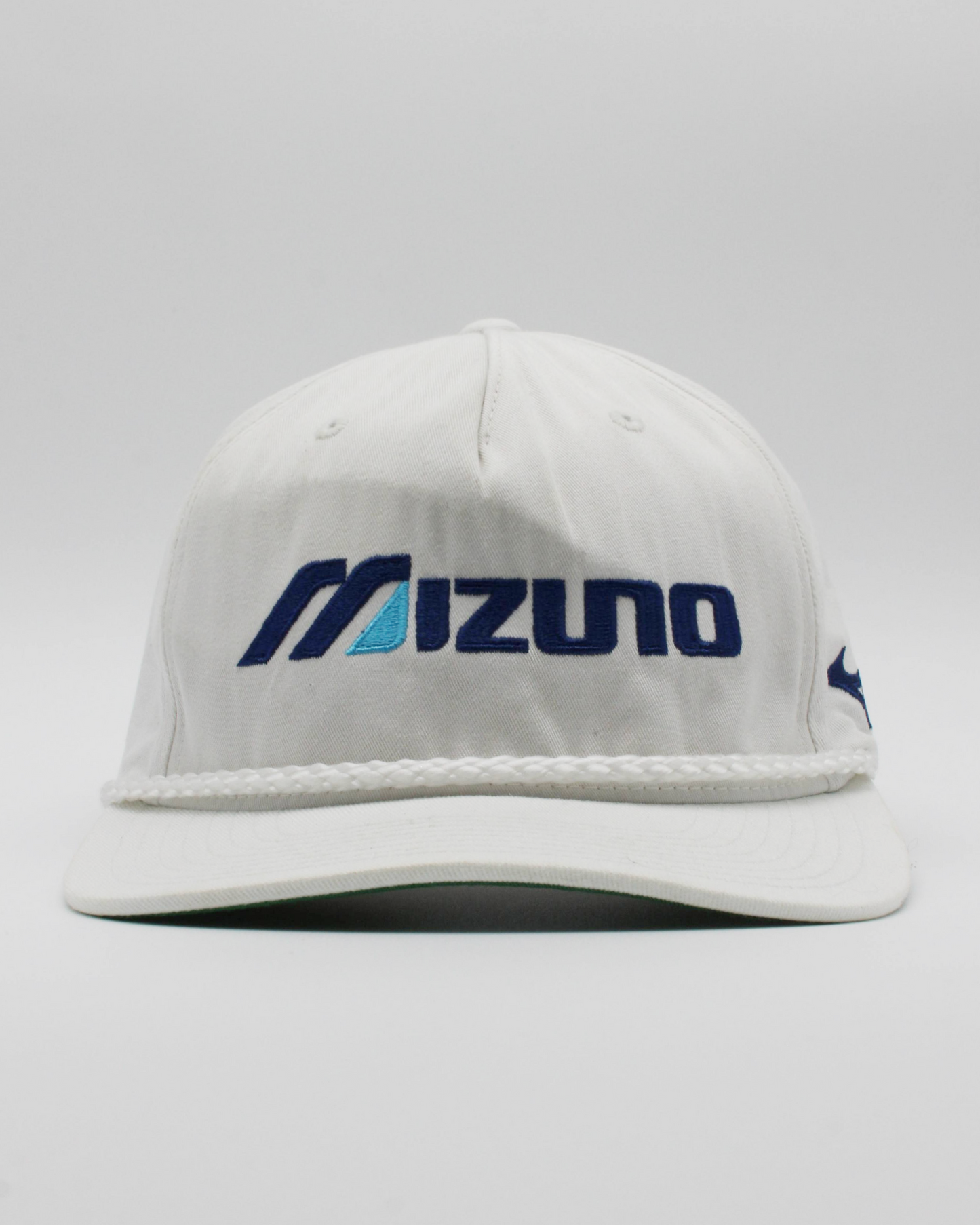 00s Mizuno White & Blue Rope Snapback Cap