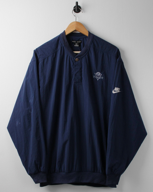 90s Nike Tour Navy Buttoned Windbreaker (M)